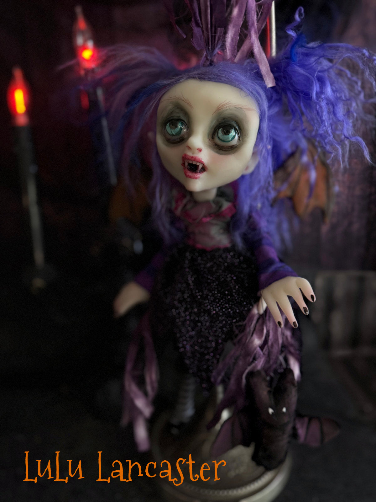 Lucilla Mini Biter Vampire Bat Halloween Original LuLu Lancaster Art Dolls