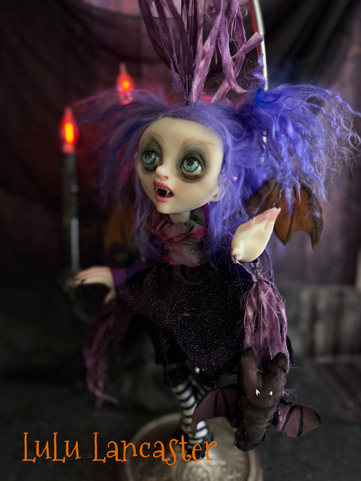 Lucilla Mini Biter Vampire Bat Halloween Original LuLu Lancaster Art Dolls