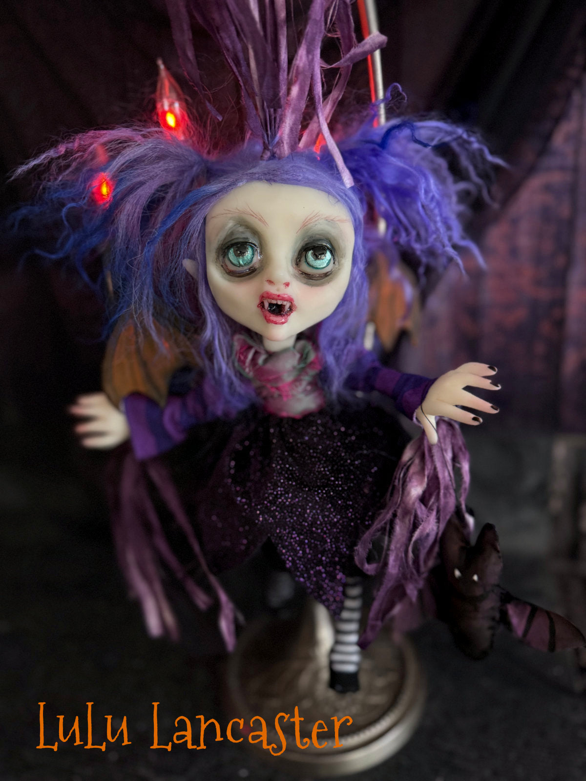 Lucilla Mini Biter Vampire Bat Halloween Original LuLu Lancaster Art Dolls