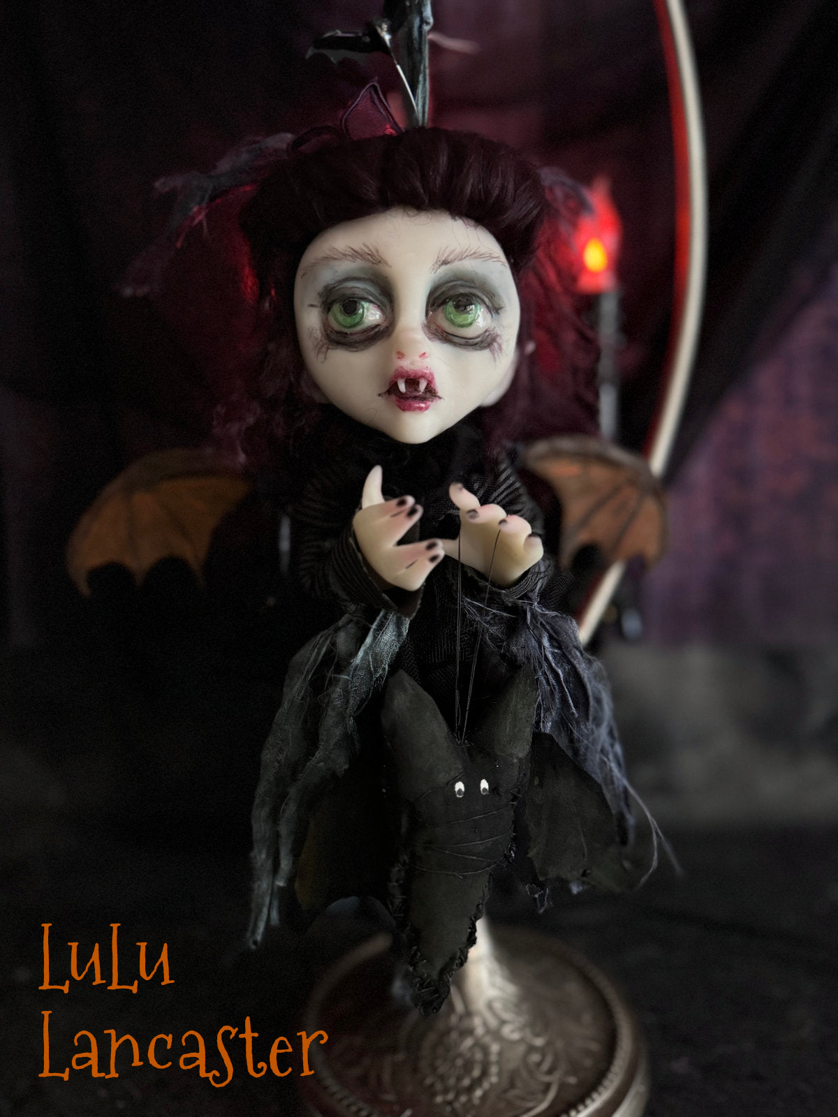 Lucinda Mini Biter Vampire Bat Halloween Original LuLu Lancaster Art Dolls