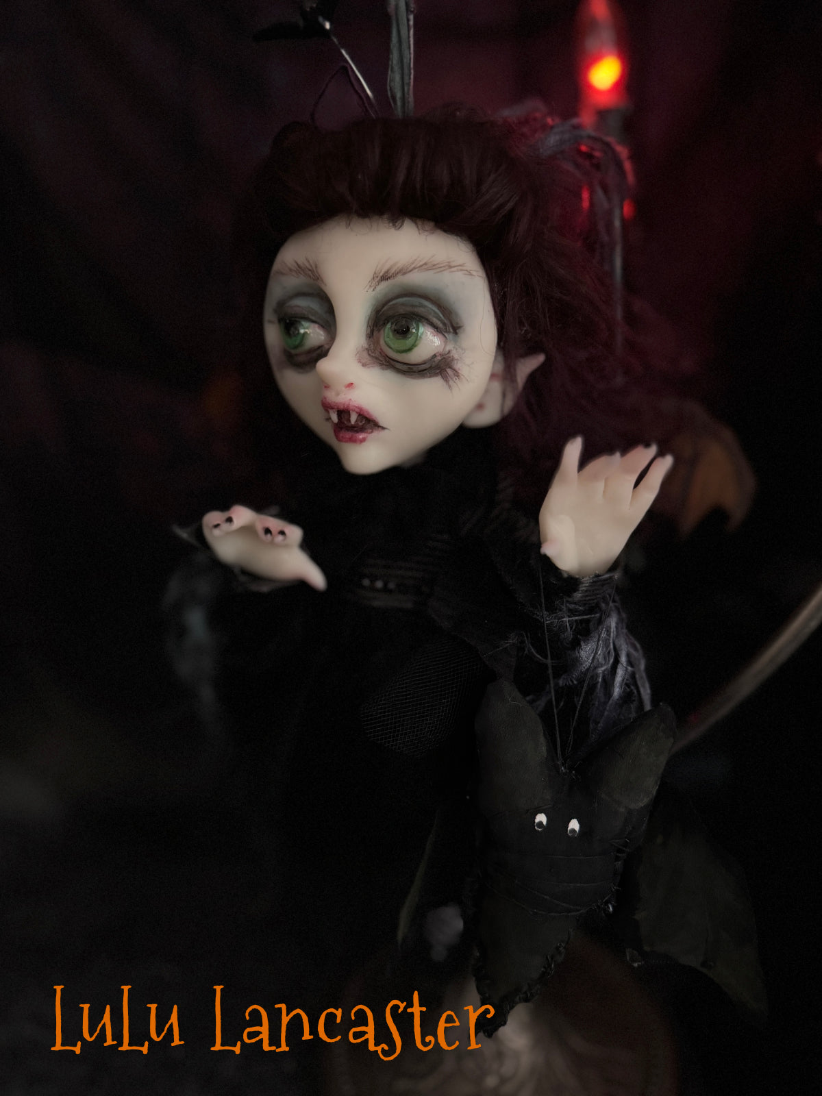 Lucinda Mini Biter Vampire Bat Halloween Original LuLu Lancaster Art Dolls