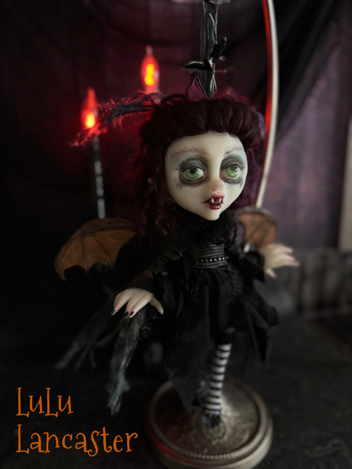 Lucinda Mini Biter Vampire Bat Halloween Original LuLu Lancaster Art Dolls