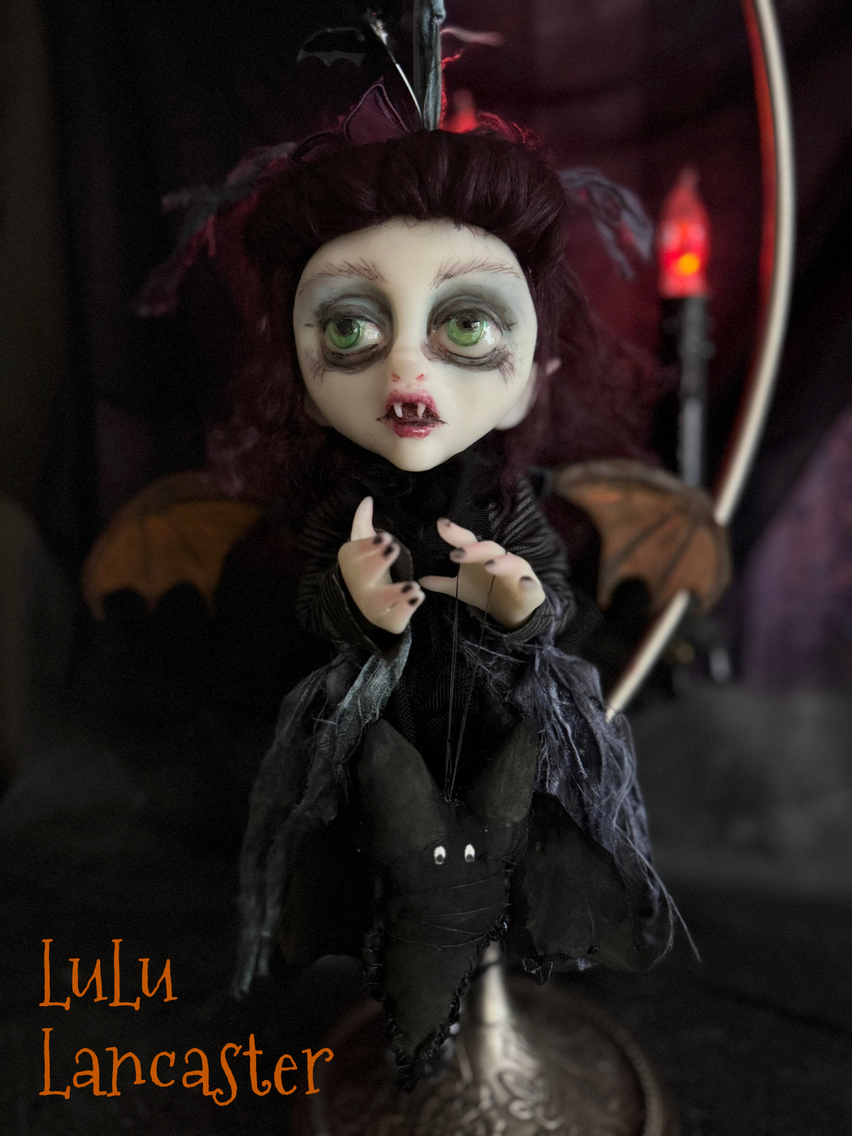 Lucinda Mini Biter Vampire Bat Halloween Original LuLu Lancaster Art Dolls