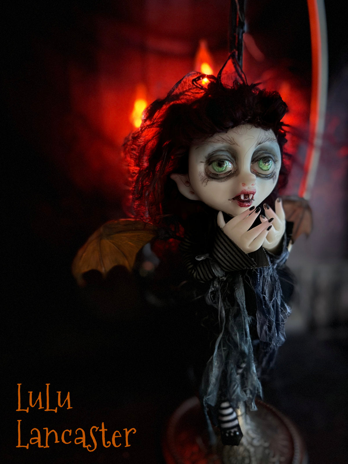 Lucinda Mini Biter Vampire Bat Halloween Original LuLu Lancaster Art Dolls