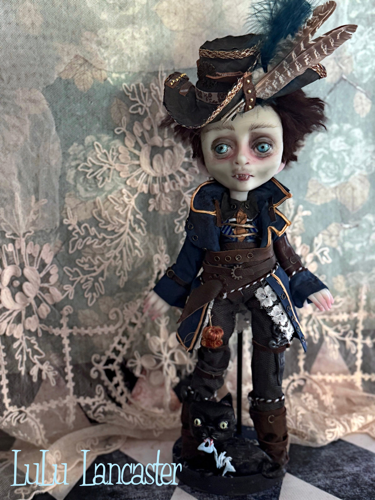 Luka and Milo Steampunk Pirate Vampire Original LuLu Lancaster Art Doll