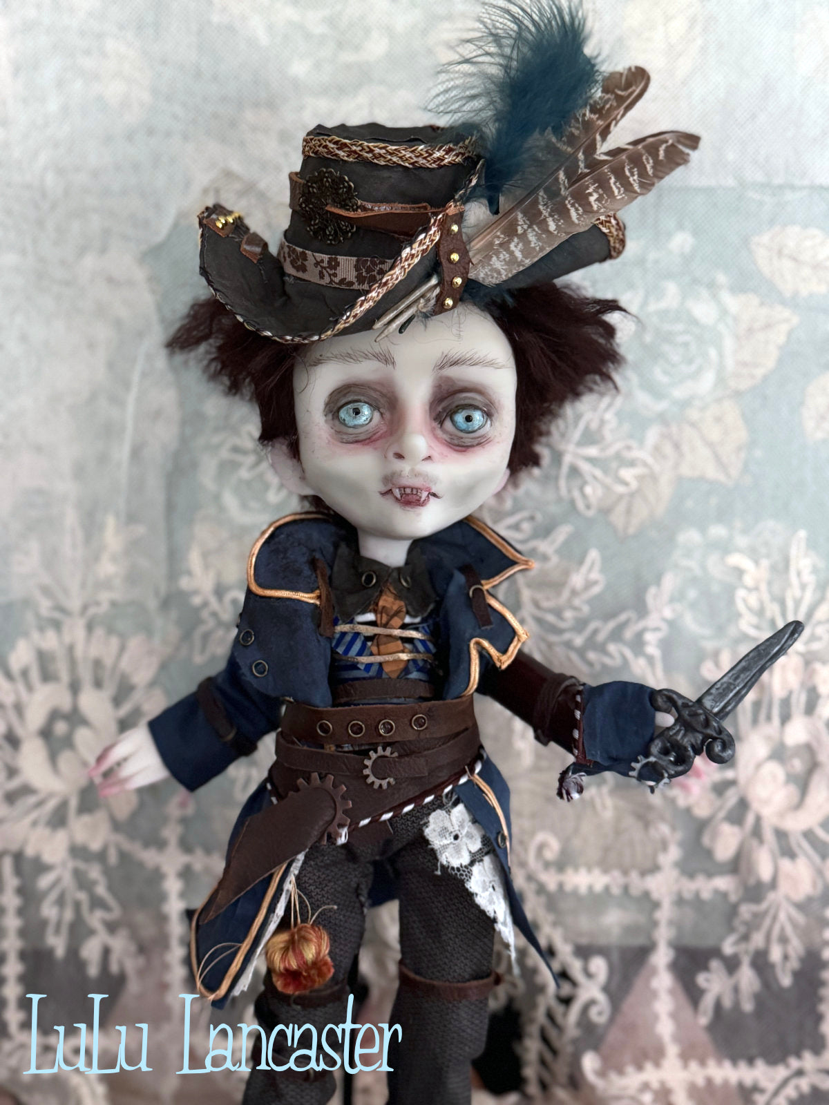 Luka and Milo Steampunk Pirate Vampire Original LuLu Lancaster Art Doll