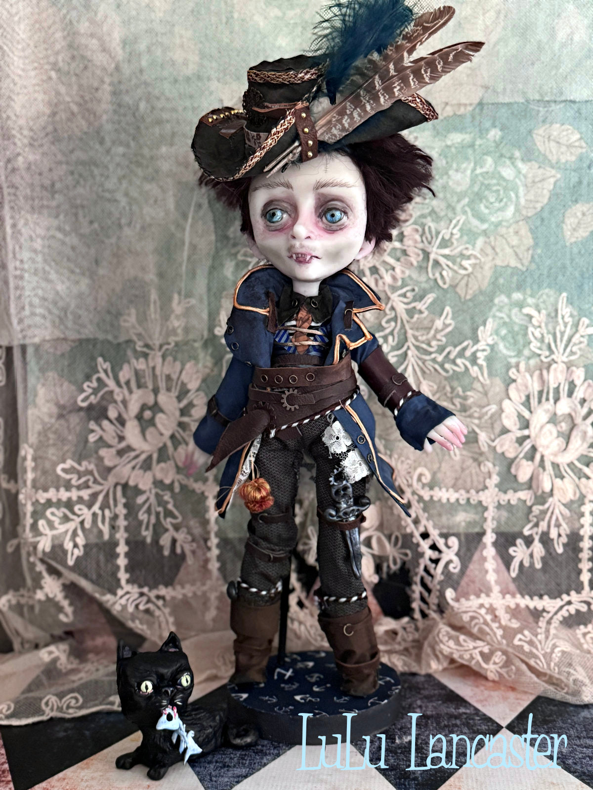 Luka and Milo Steampunk Pirate Vampire Original LuLu Lancaster Art Doll