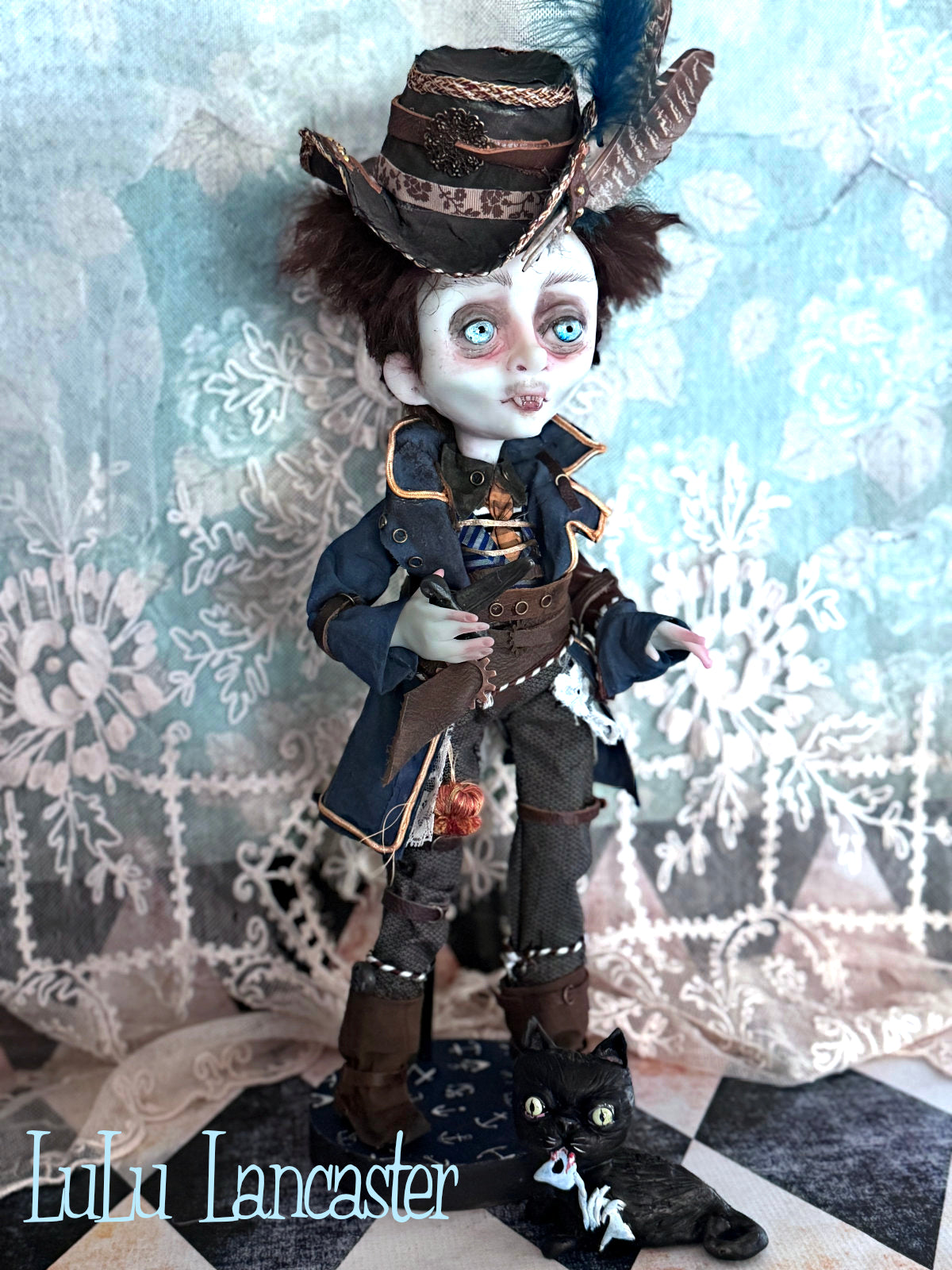 Luka and Milo Steampunk Pirate Vampire Original LuLu Lancaster Art Doll