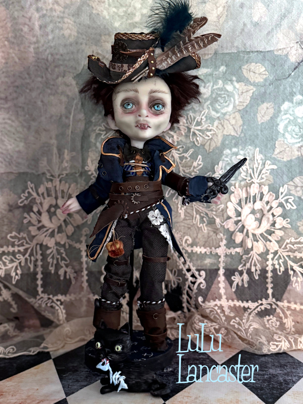 Luka and Milo Steampunk Pirate Vampire Original LuLu Lancaster Art Doll