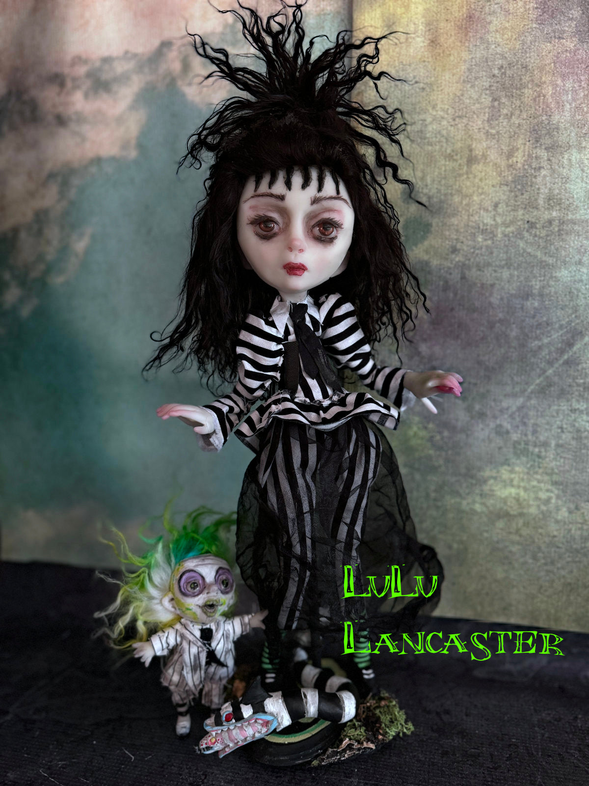 Lydia BeetleJuice Mashup '~ Original LuLu Lancaster Art Doll
