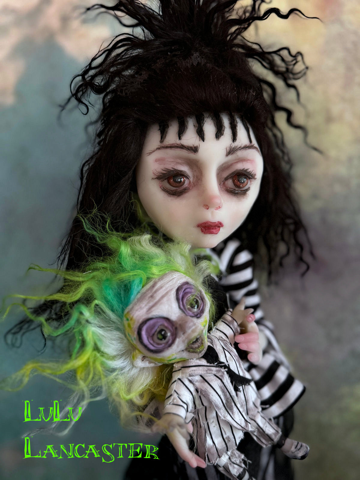Lydia BeetleJuice Mashup '~ Original LuLu Lancaster Art Doll