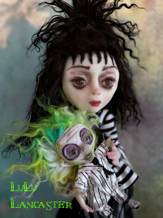 Lydia BeetleJuice Mashup '~ Original LuLu Lancaster Art Doll