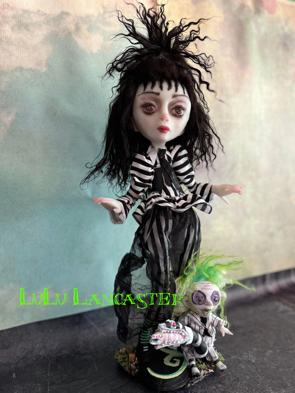 Lydia BeetleJuice Mashup '~ Original LuLu Lancaster Art Doll