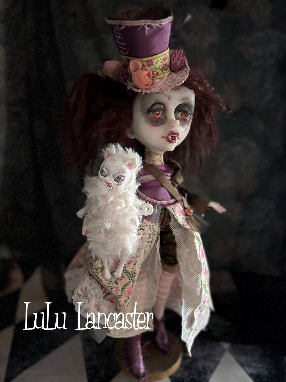 Marnie and Marshmallow Vampire Original LuLu Lancaster Art Doll