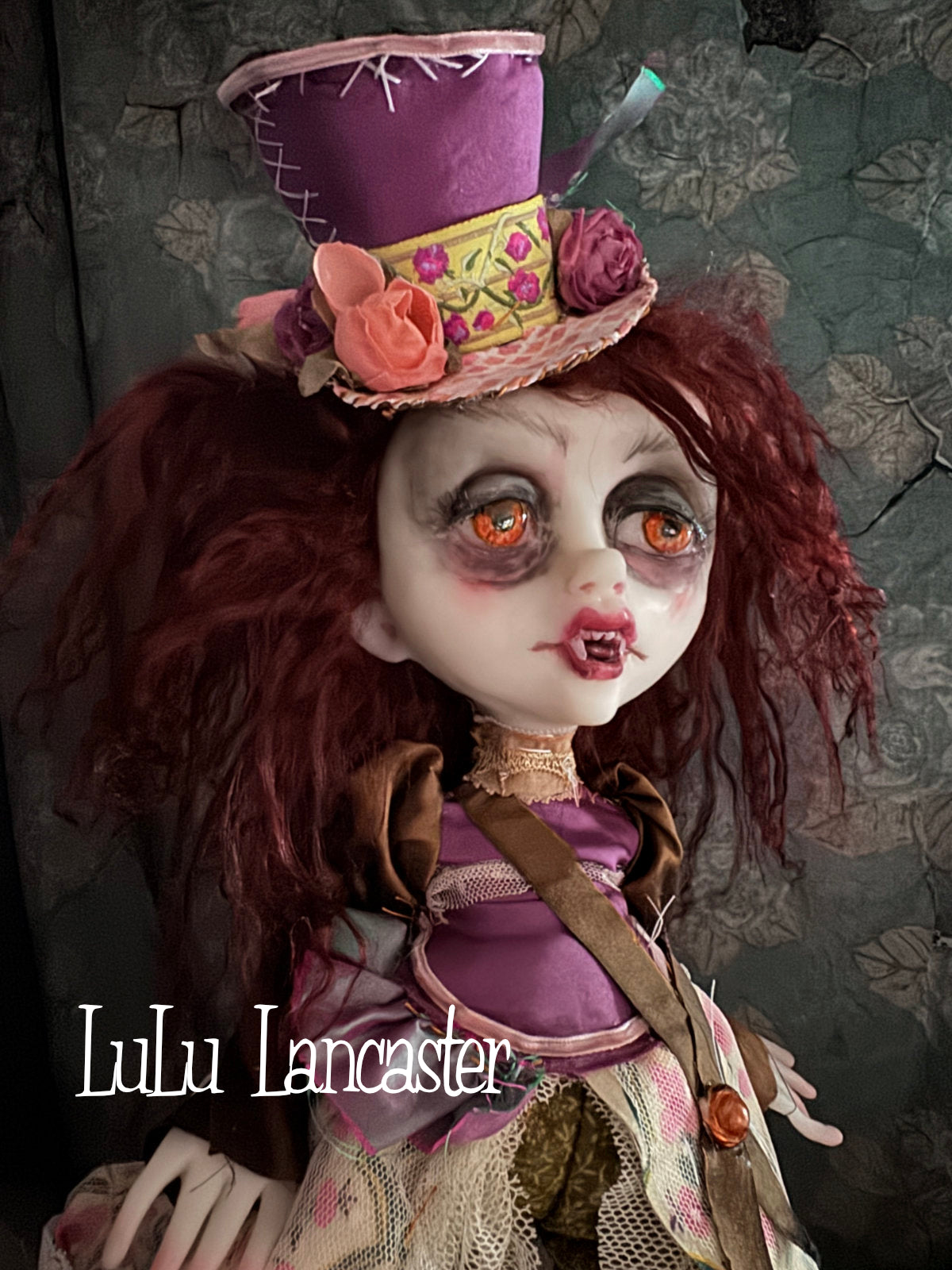 Marnie and Marshmallow Vampire Original LuLu Lancaster Art Doll