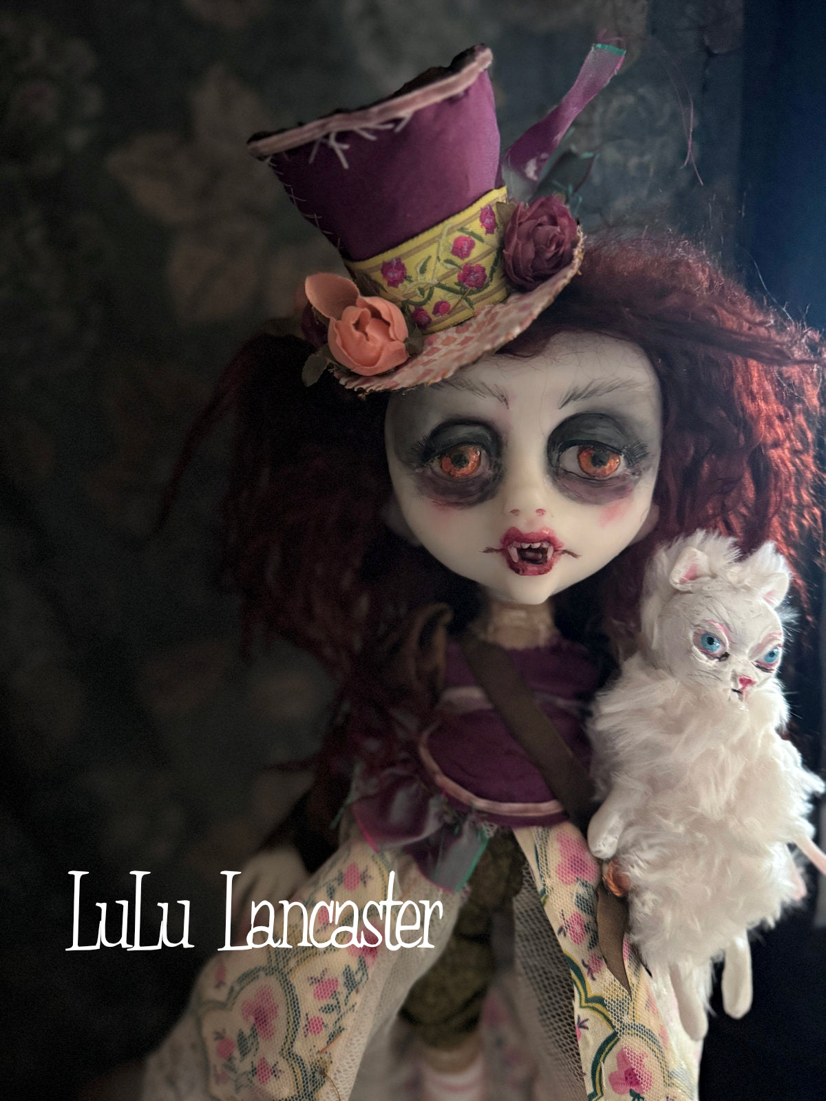 Marnie and Marshmallow Vampire Original LuLu Lancaster Art Doll