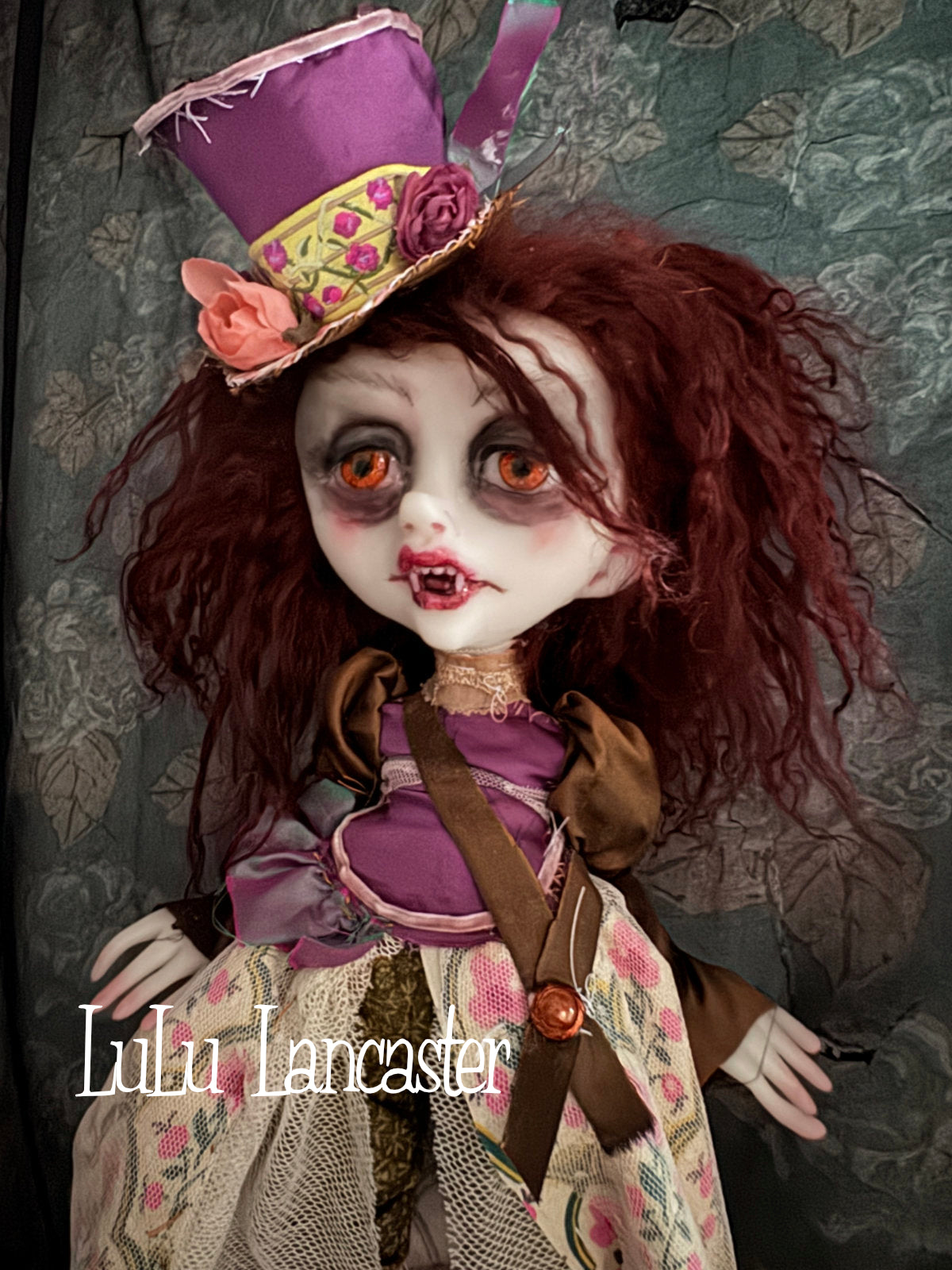 Marnie and Marshmallow Vampire Original LuLu Lancaster Art Doll