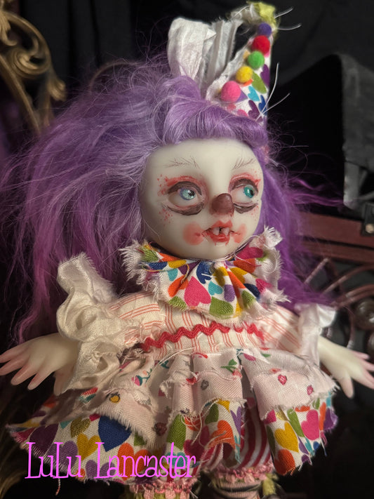 Minka Mini Biter clown hanging Valloween Original LuLu Lancaster Art Doll