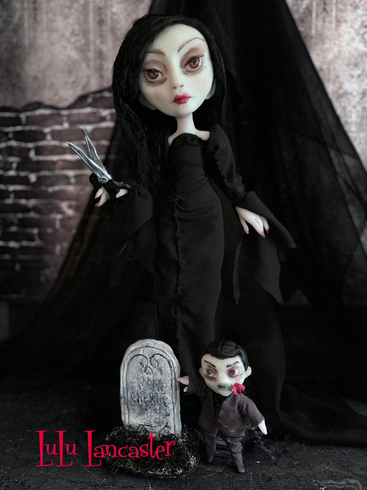Morticia Made To Order ~ original Lulu Lancaster Art Doll