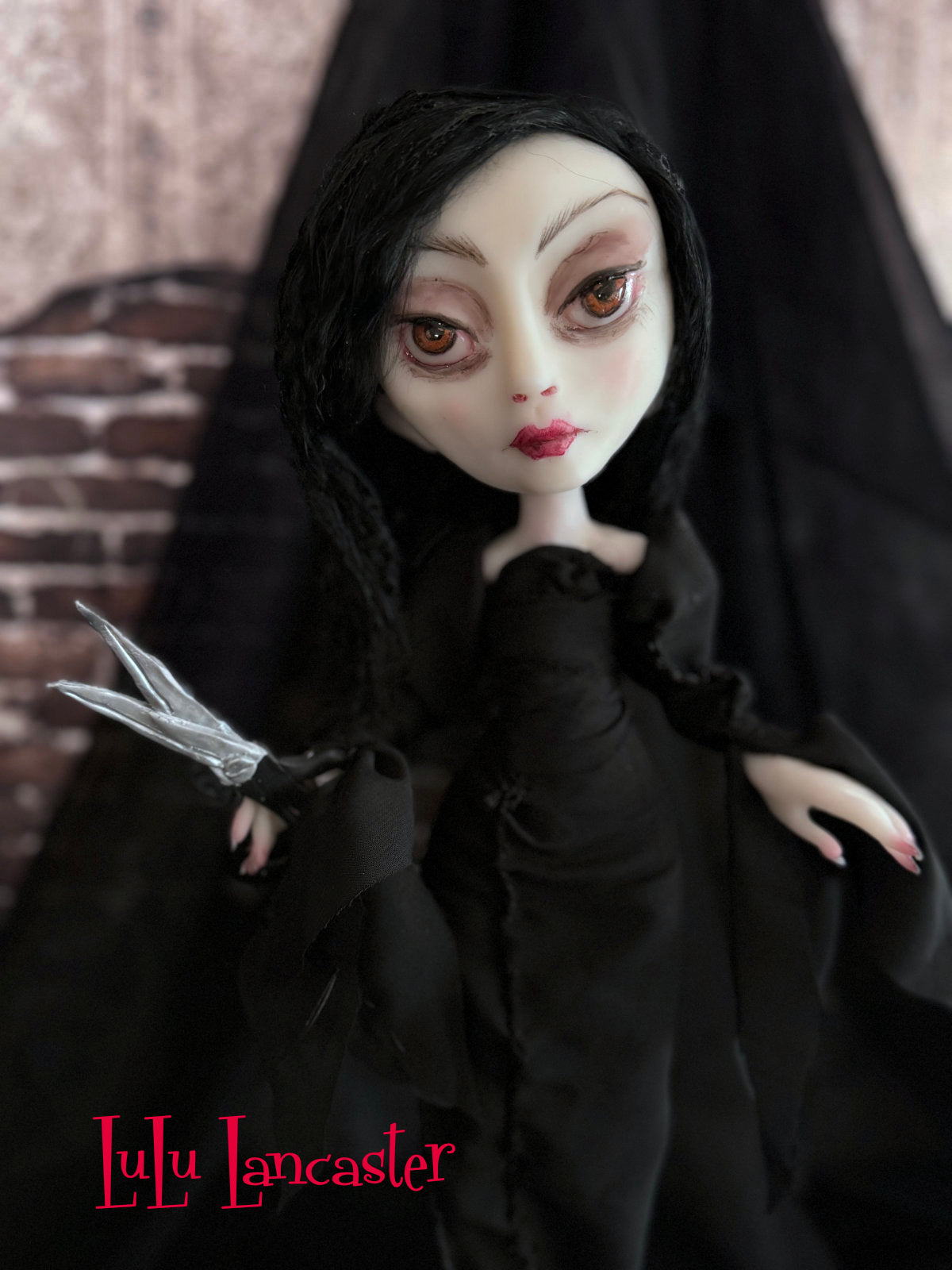 Morticia 'Just a little Snip'~ Original LuLu Lancaster Art Doll