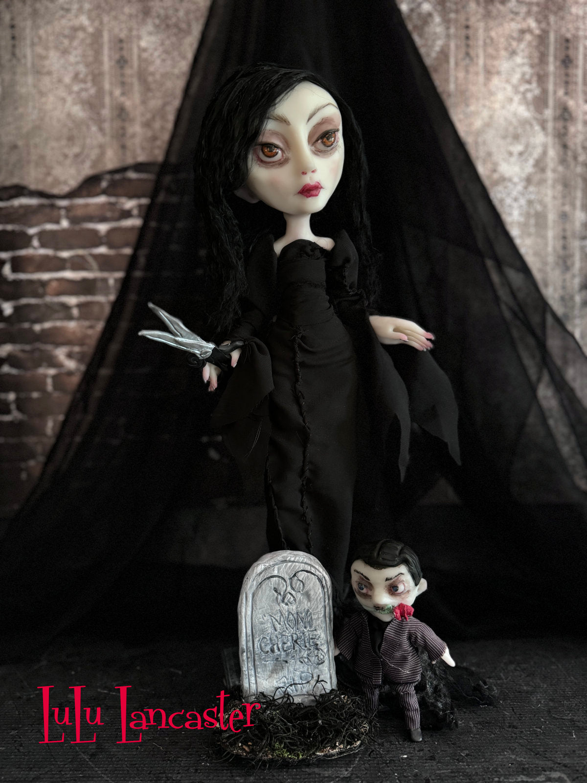 Morticia Made To Order ~ original Lulu Lancaster Art Doll