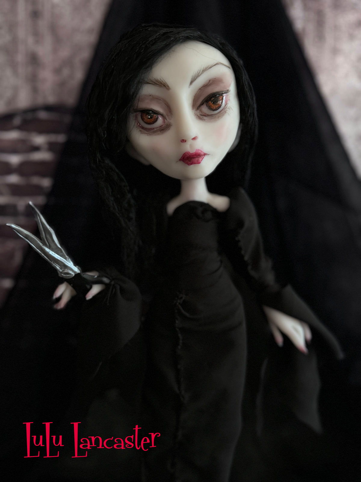 Morticia 'Just a little Snip'~ Original LuLu Lancaster Art Doll
