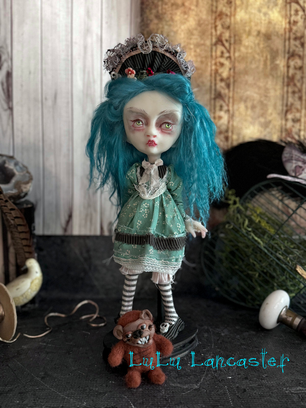 Parlance and the bear Vampire Original LuLu Lancaster Art Doll