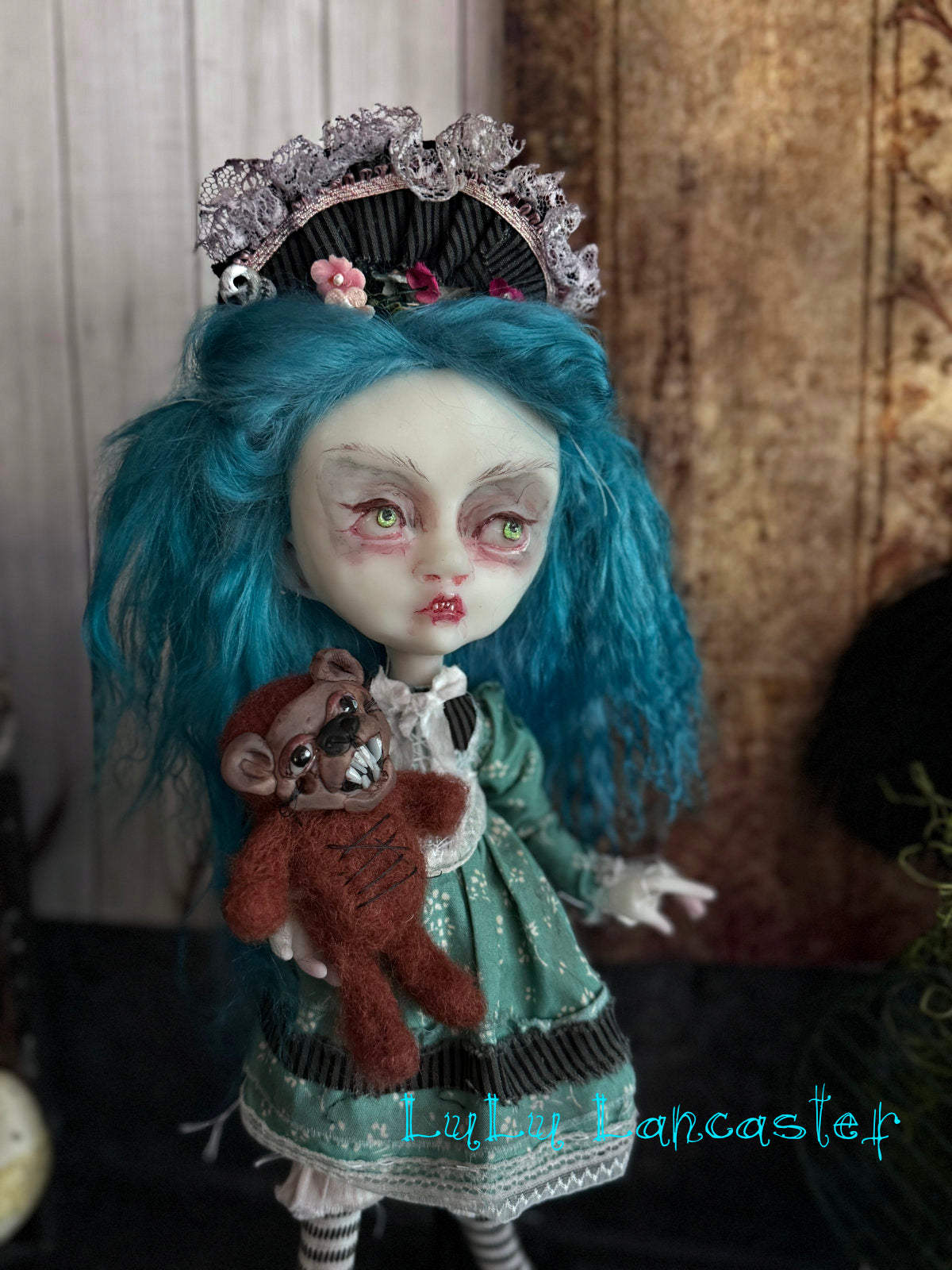 Parlance and the bear Vampire Original LuLu Lancaster Art Doll