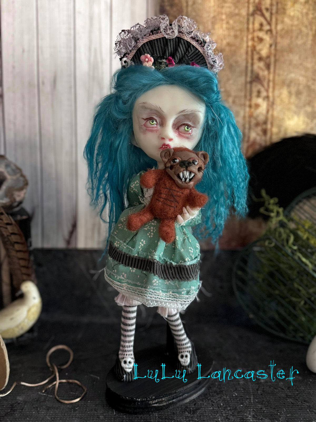 Parlance and the bear Vampire Original LuLu Lancaster Art Doll