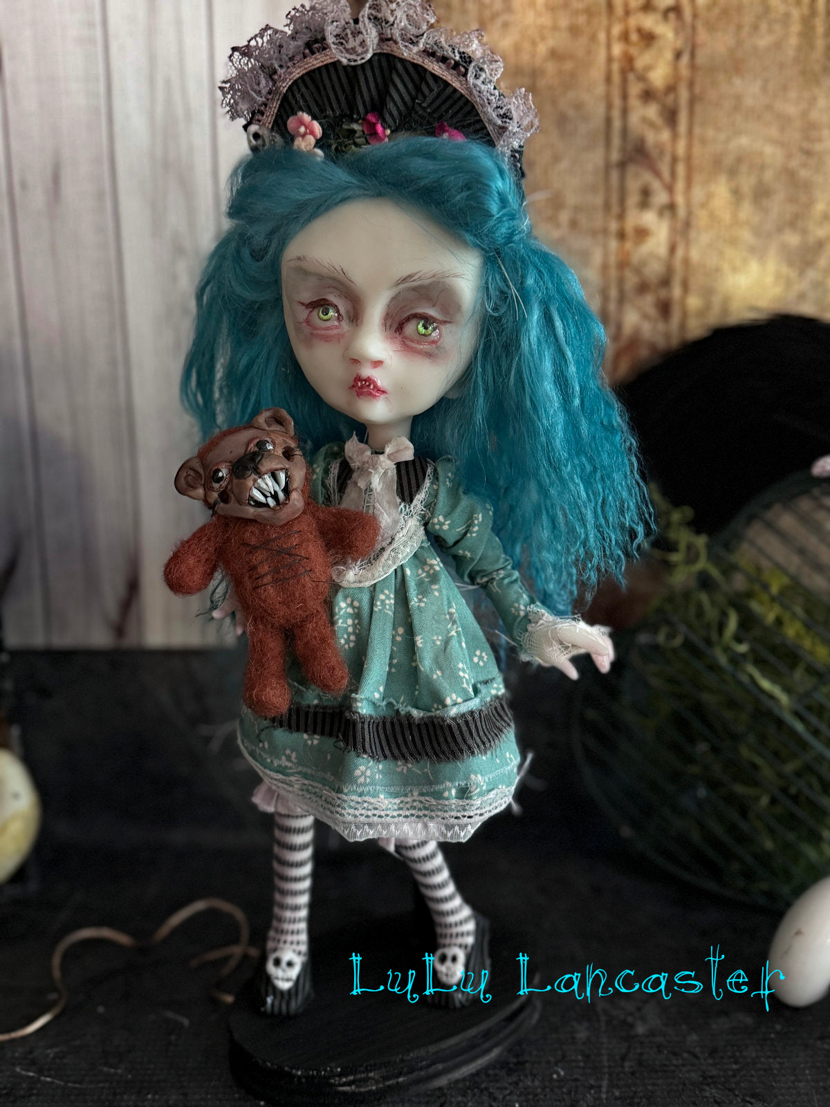 Parlance and the bear Vampire Original LuLu Lancaster Art Doll