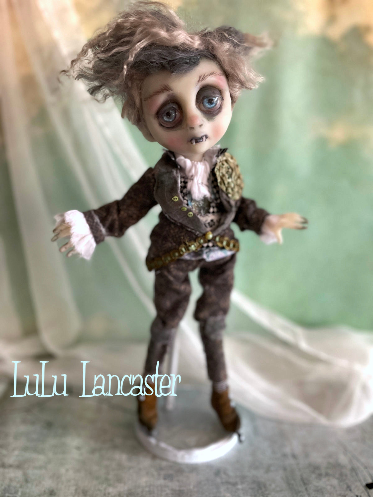 Pauly the Winter Vampire Ice skater Original LuLu Lancaster Art Doll