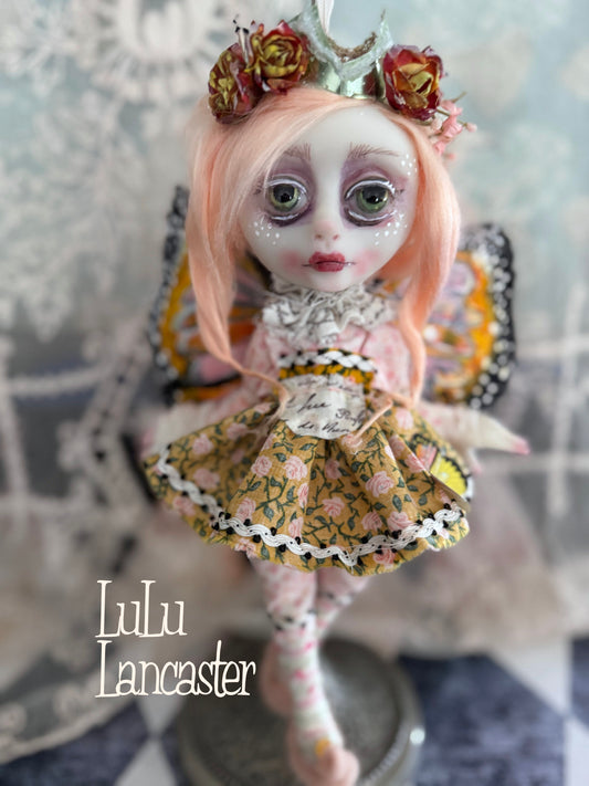 Peaches Flutter Mini Hanging Butterfly Original LuLu Lancaster Art Doll