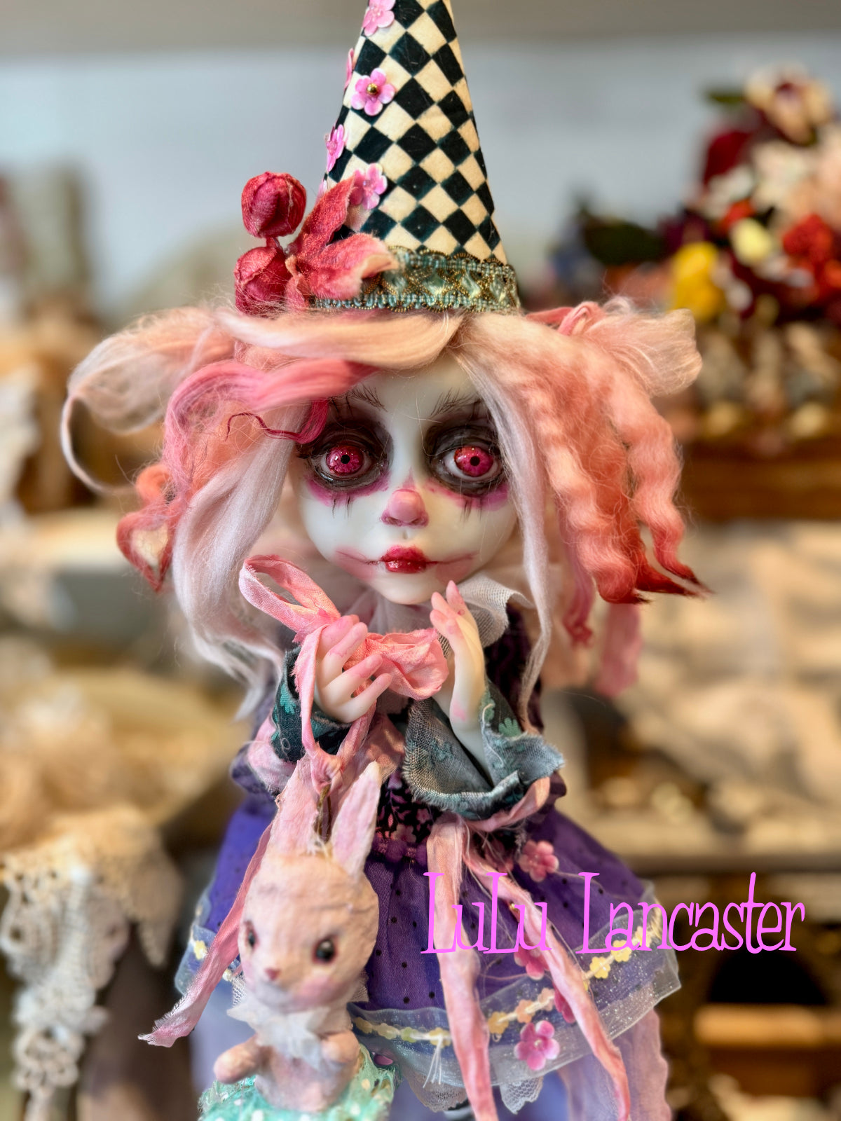 PetalWink Poupee the Clown ~ original Lulu Lancaster Art Doll
