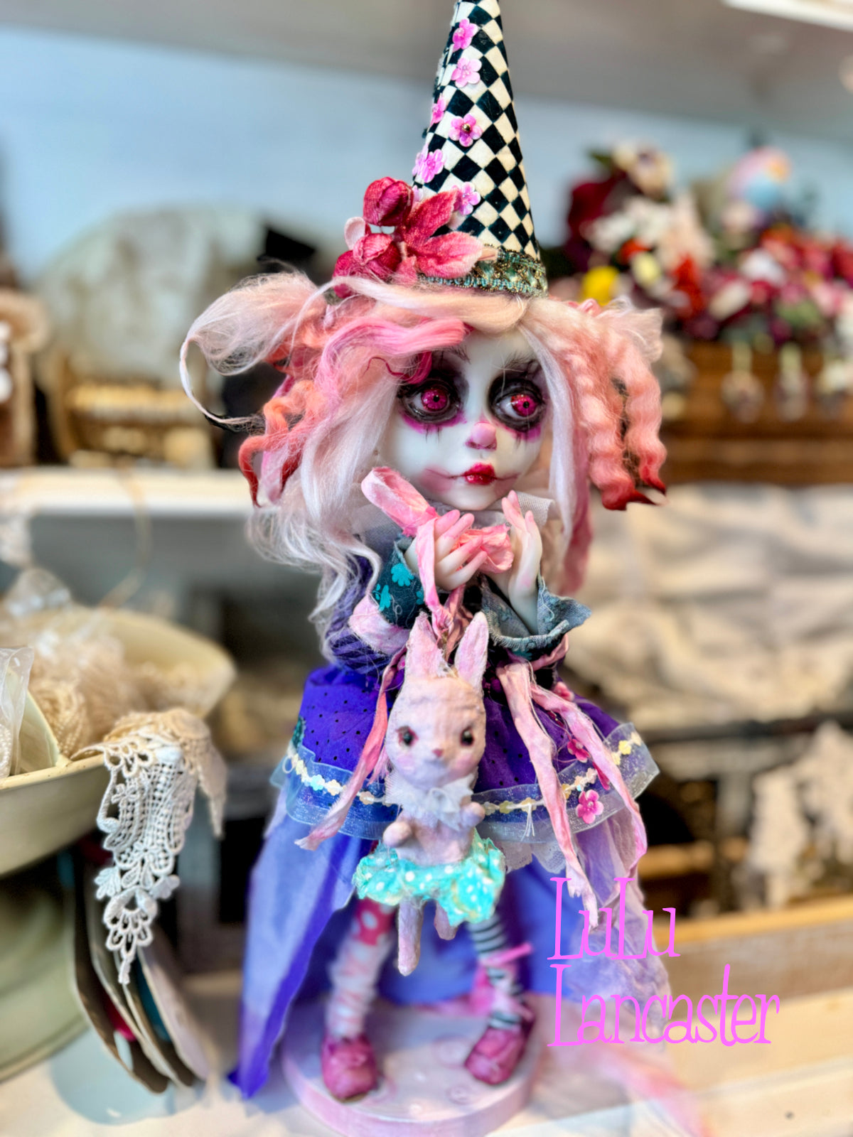 PetalWink Poupee the Clown ~ original Lulu Lancaster Art Doll