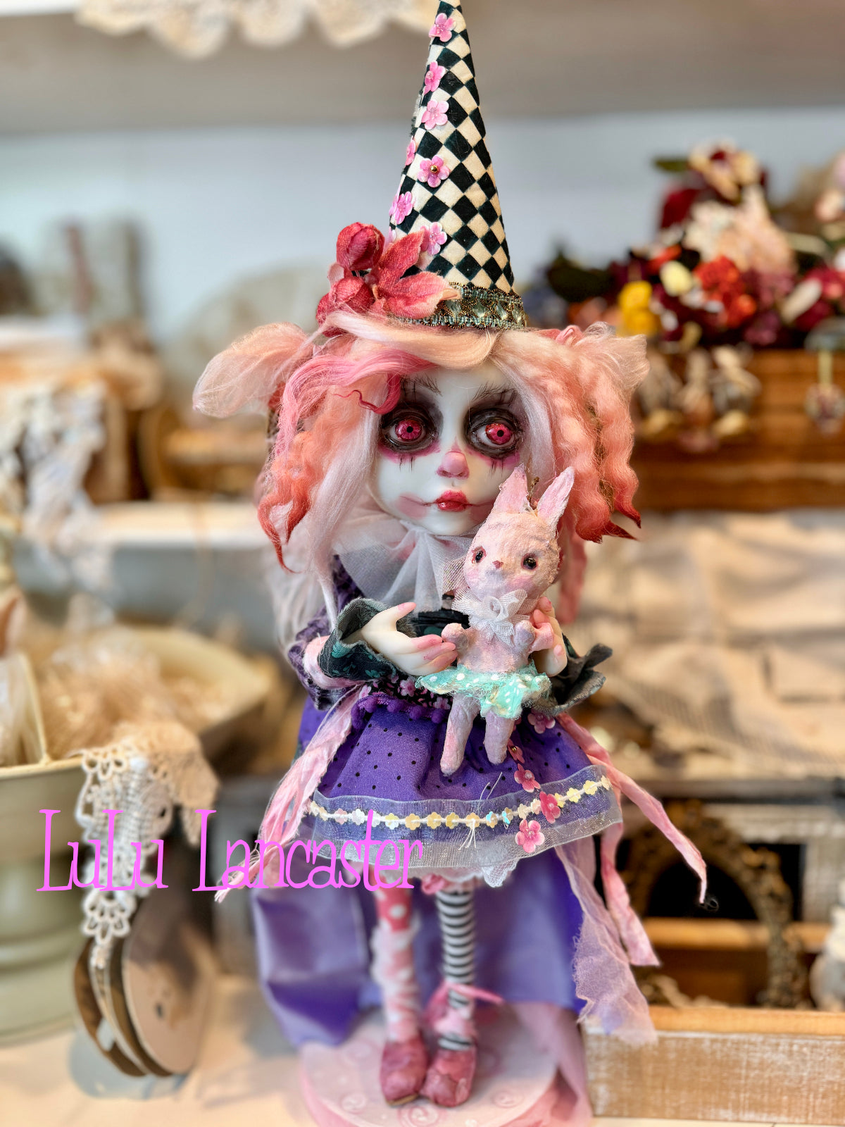 PetalWink Poupee the Clown ~ original Lulu Lancaster Art Doll