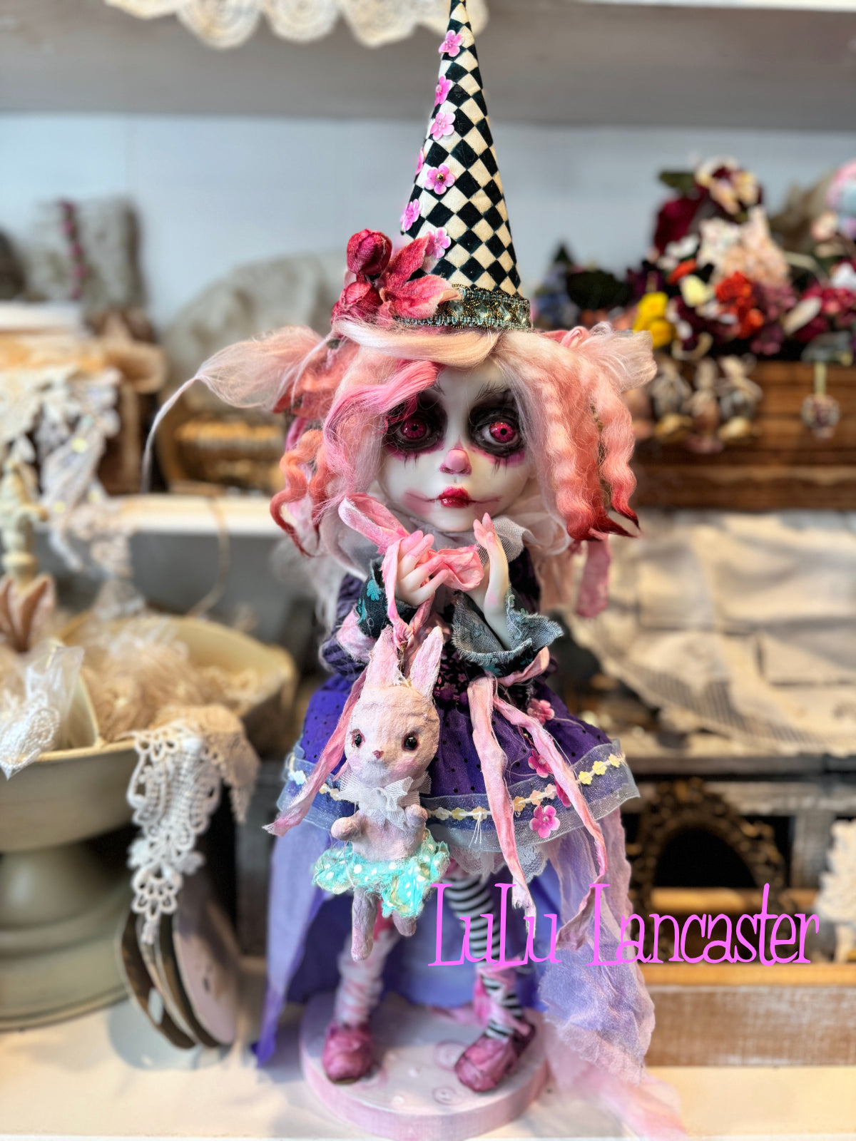 PetalWink Poupee the Clown ~ original Lulu Lancaster Art Doll