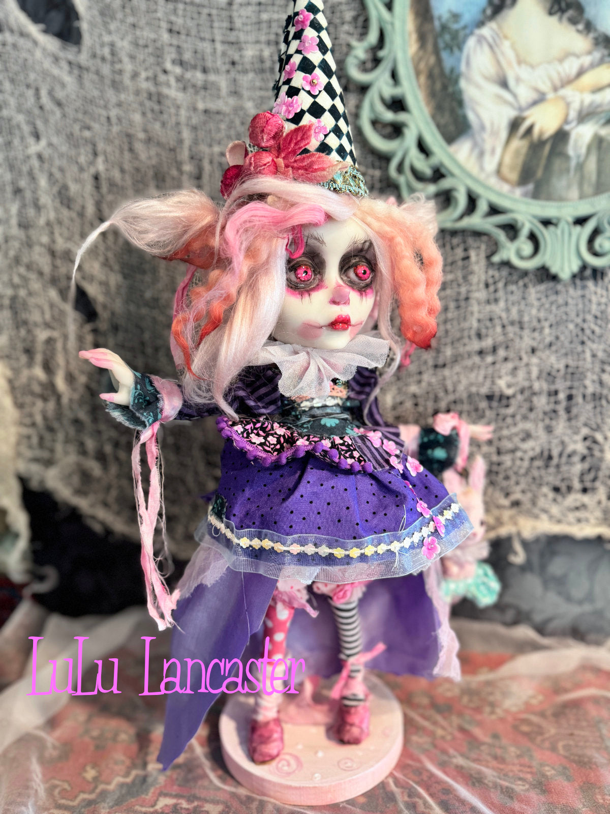 PetalWink Poupee the Clown ~ original Lulu Lancaster Art Doll