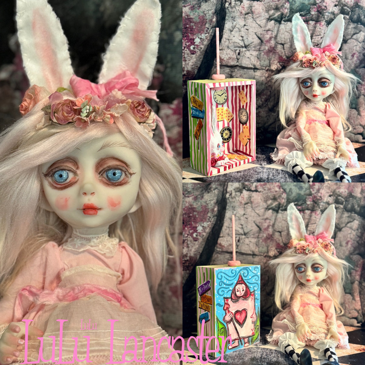 Pink Alice Rabbit~ Original Lulu Lancaster Art Doll