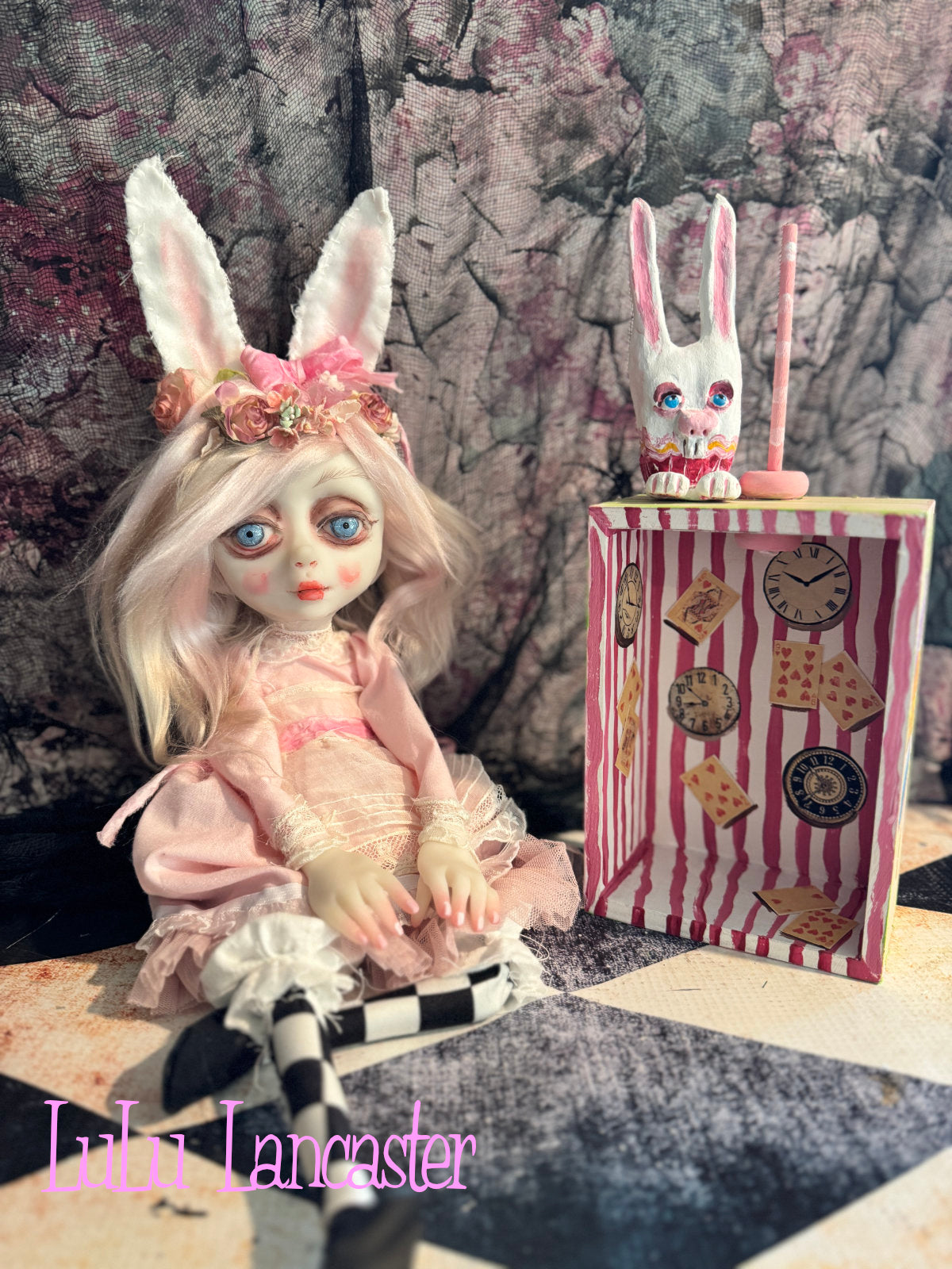 Pink Alice Rabbit~ Original Lulu Lancaster Art Doll