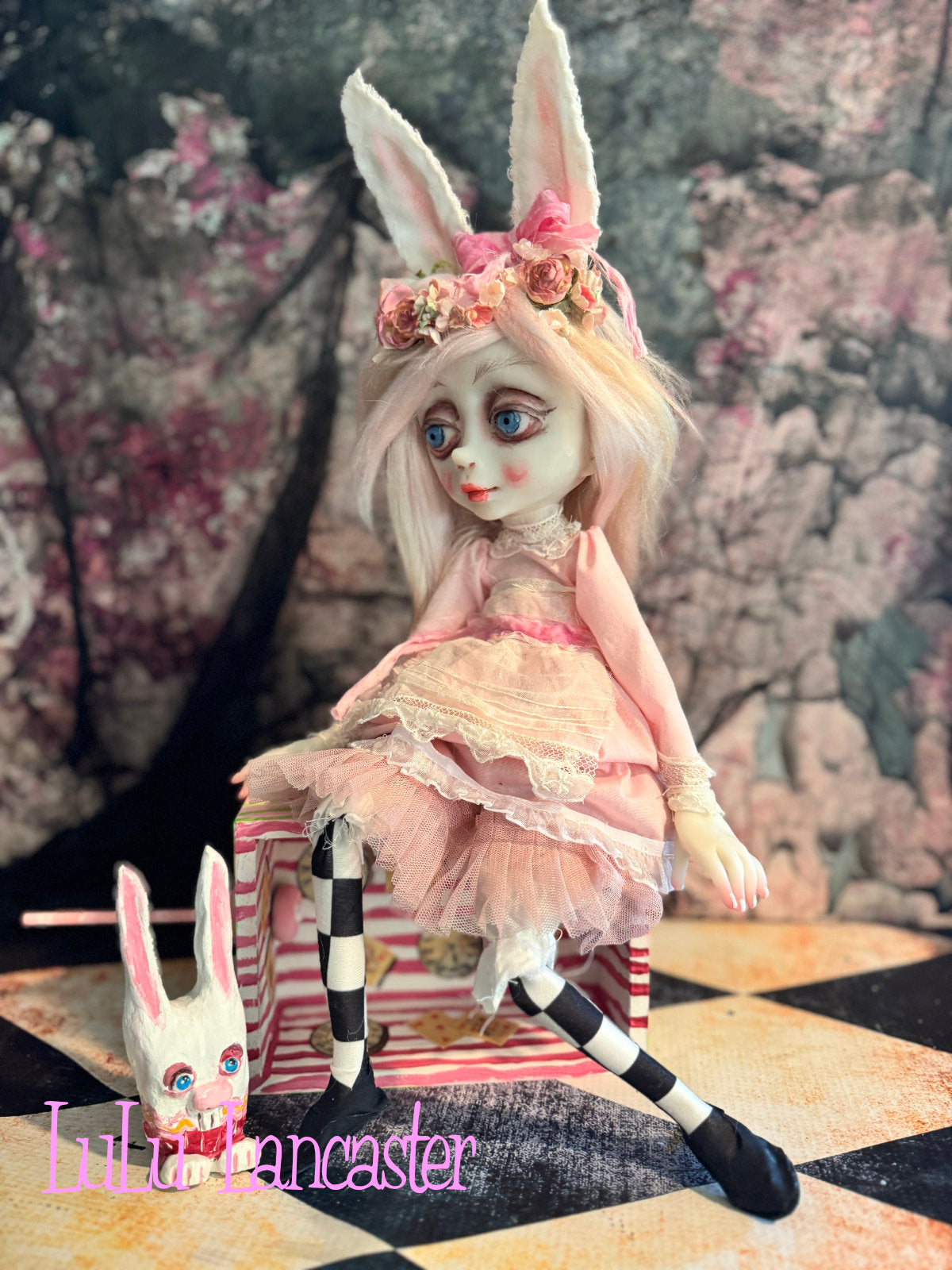 Pink Alice Rabbit~ Original Lulu Lancaster Art Doll