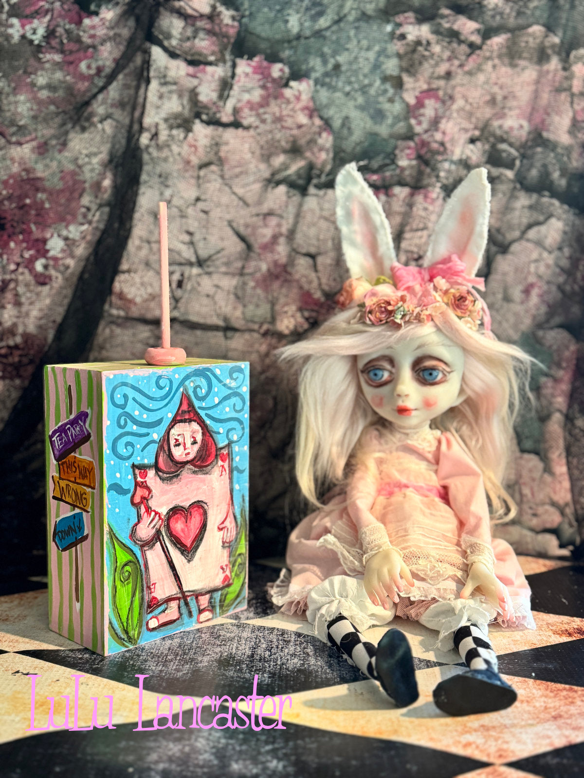 Pink Alice Rabbit~ Original Lulu Lancaster Art Doll
