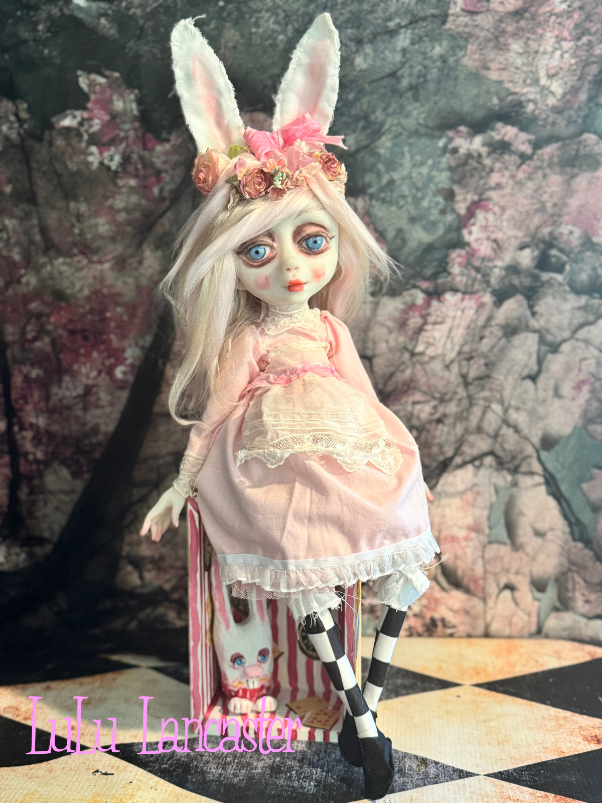 Pink Alice Rabbit~ Original Lulu Lancaster Art Doll