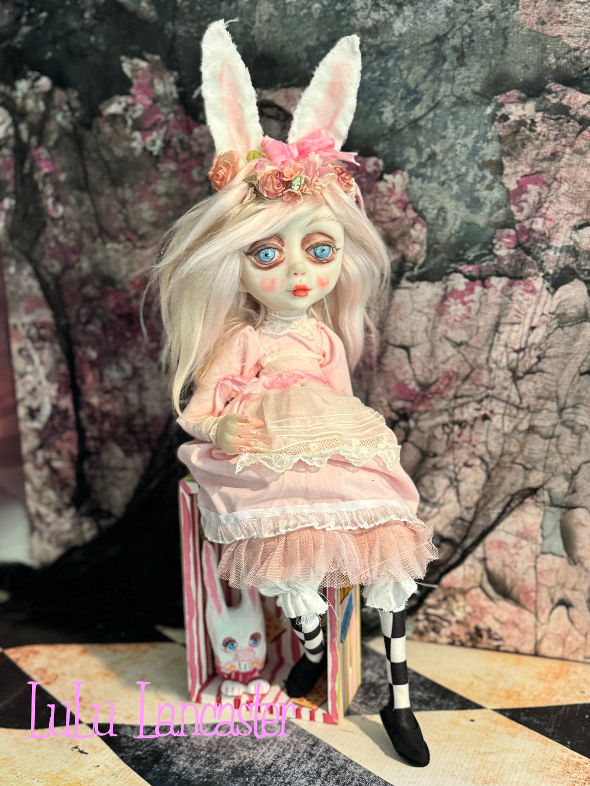 Pink Alice Rabbit~ Original Lulu Lancaster Art Doll