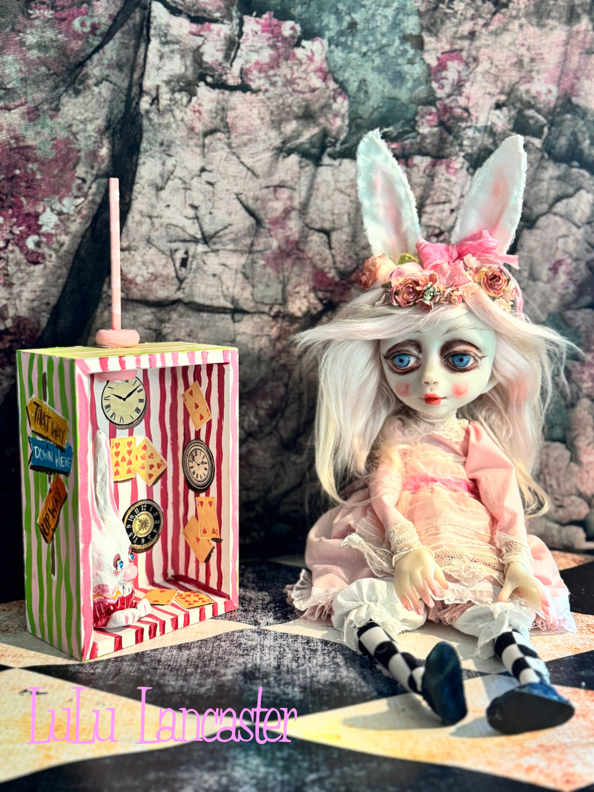 Pink Alice Rabbit~ Original Lulu Lancaster Art Doll