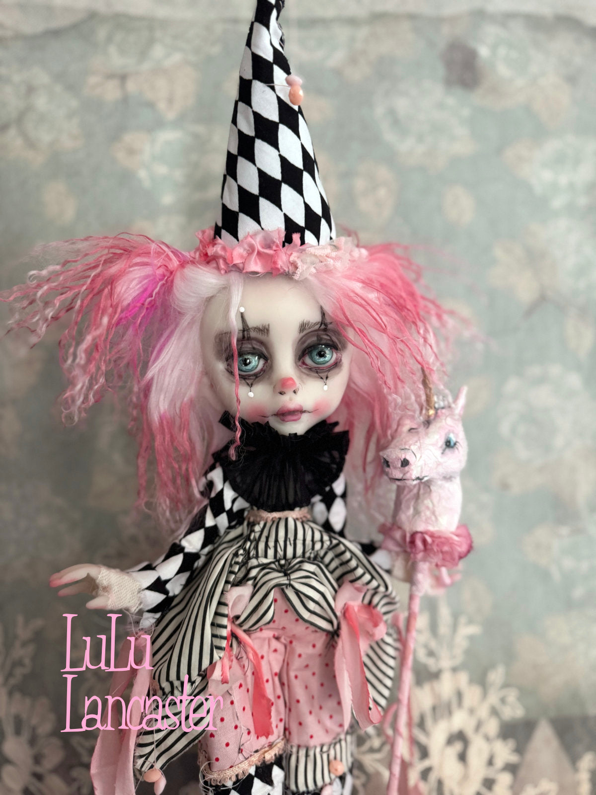 Pinky Parfait Poupee and PuffMallow the unicorn Original LuLu Lancaster Art Doll