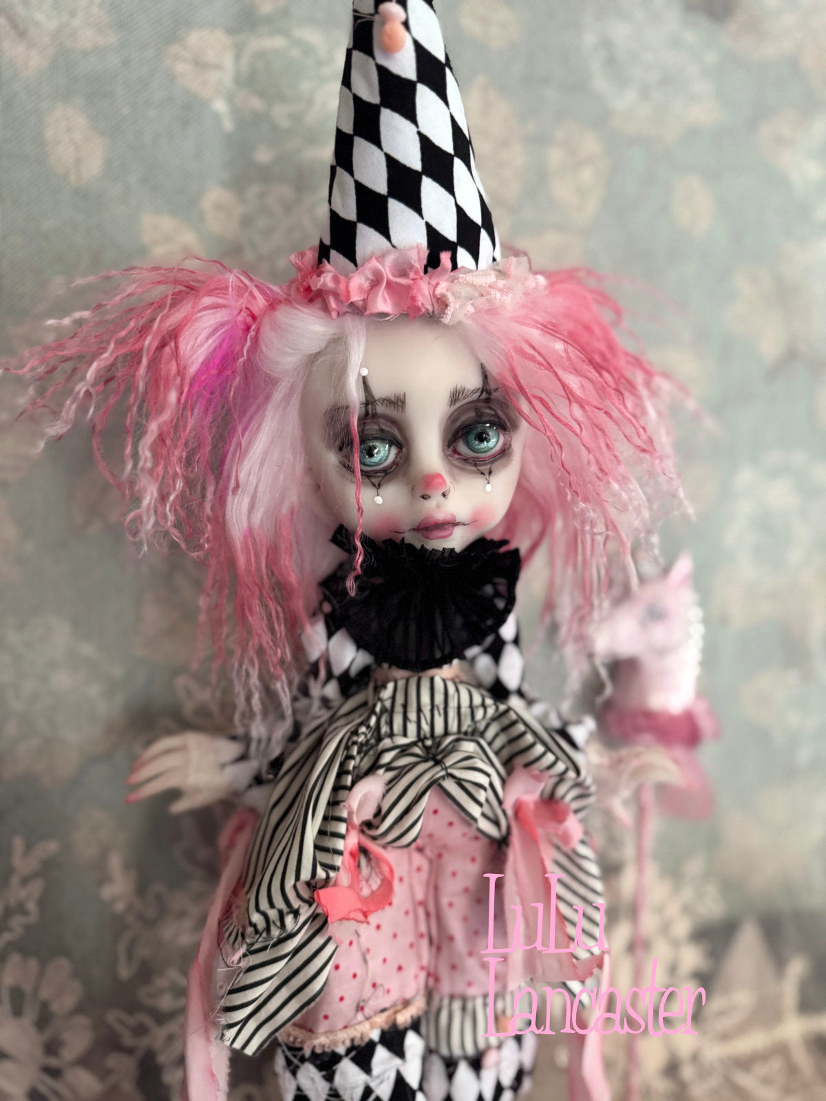 Pinky Parfait Poupee and PuffMallow the unicorn Original LuLu Lancaster Art Doll
