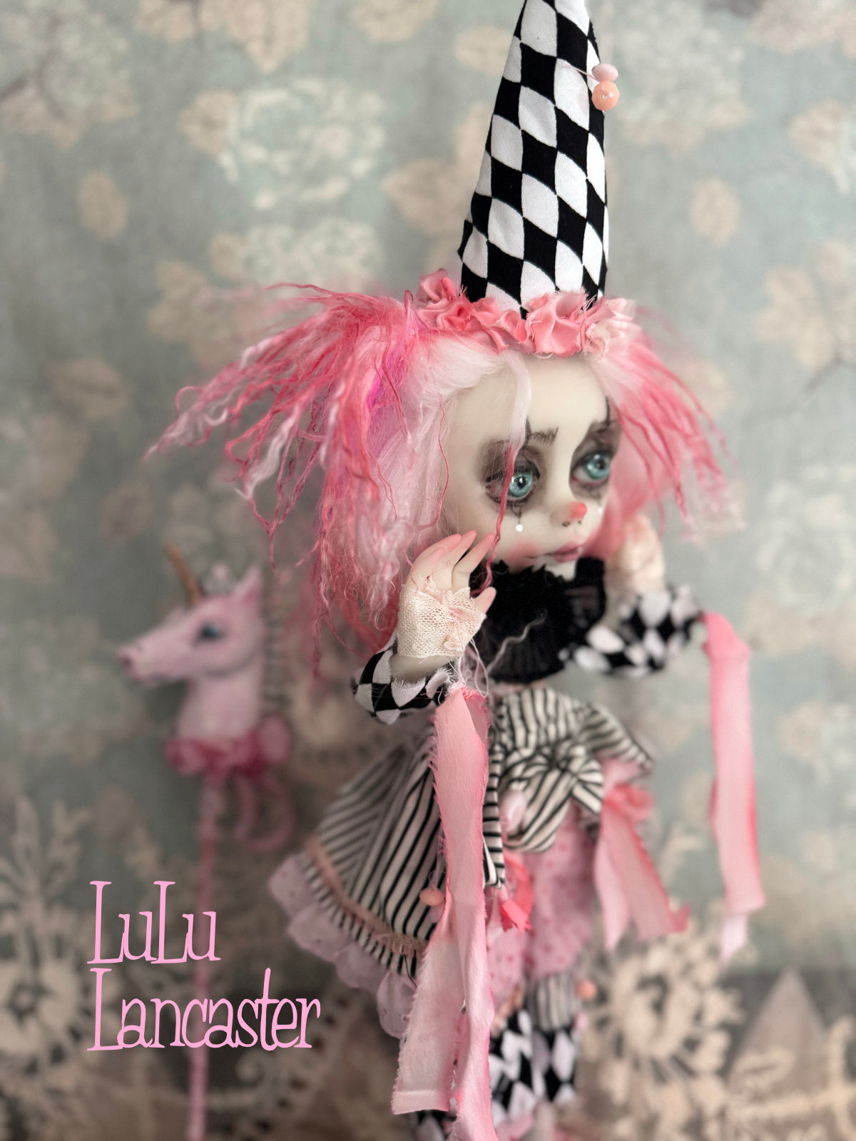 Pinky Parfait Poupee and PuffMallow the unicorn Original LuLu Lancaster Art Doll