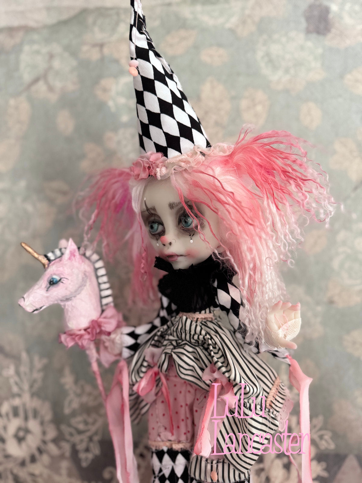 Pinky Parfait Poupee and PuffMallow the unicorn Original LuLu Lancaster Art Doll