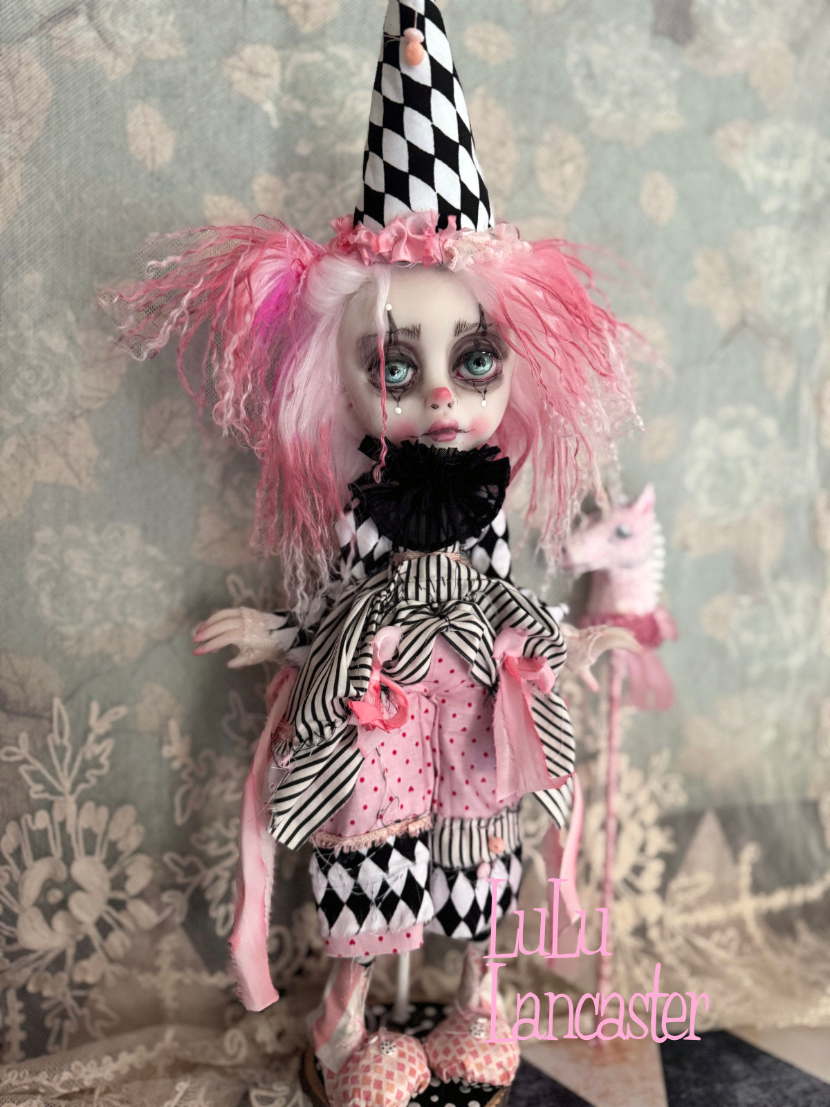 Pinky Parfait Poupee and PuffMallow the unicorn Original LuLu Lancaster Art Doll