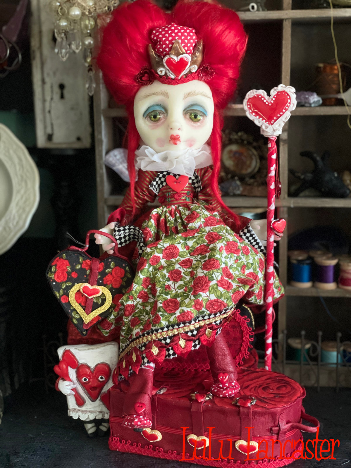 Traveling Queen Of Hearts Original LuLu Lancaster Art Doll